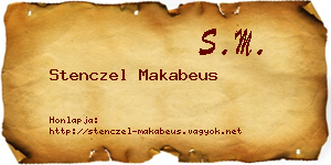 Stenczel Makabeus névjegykártya